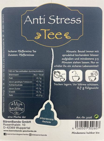 Anti Stress Tee Rückseite