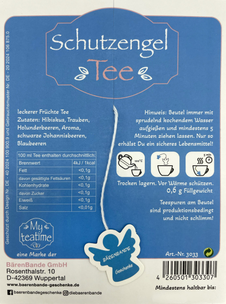 Schutzengel Tee Rückseite